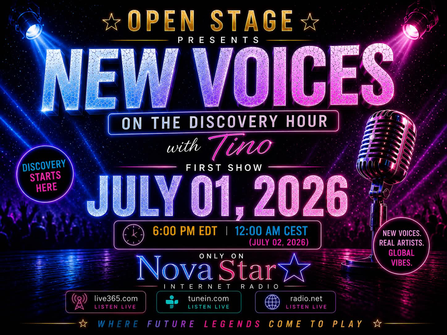 Open Stage New Voices Discovery Hour